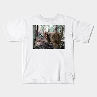 Scottish Highland Cattle Calf 1483 Kids T-Shirt